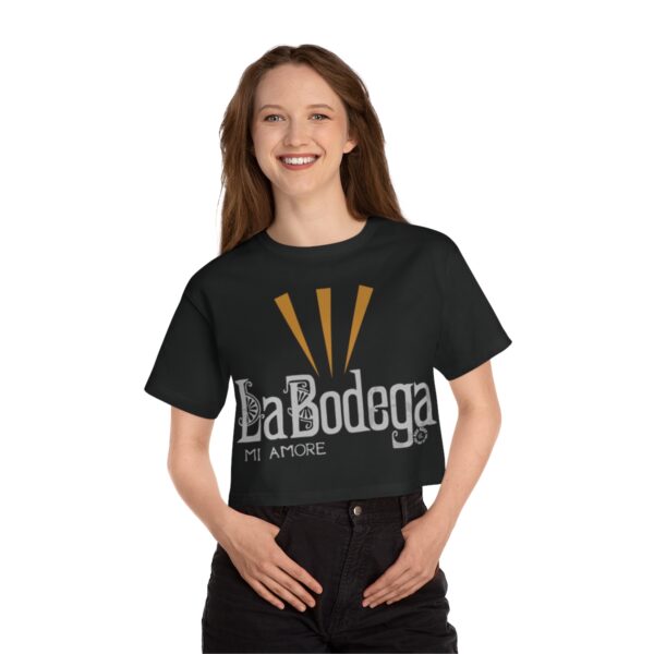 La Bodega Crop Tee Shirt - Front print only - Image 3