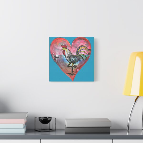 Heartfelt Rooster Canvas Wall Art - Image 111