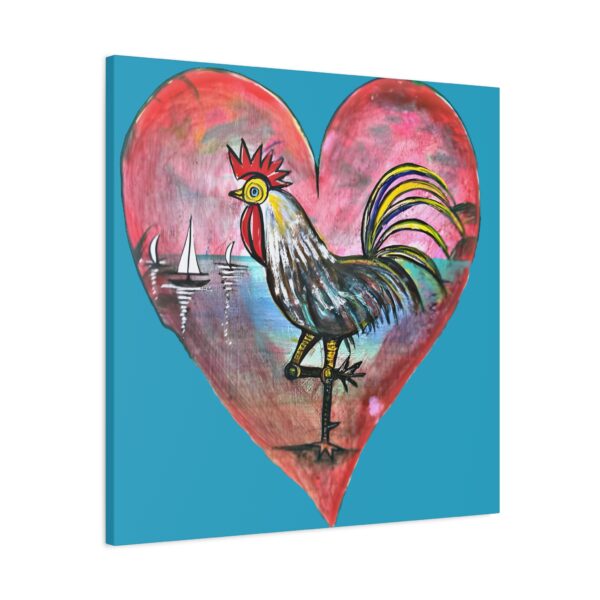 Heartfelt Rooster Canvas Wall Art - Image 130