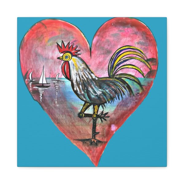 Heartfelt Rooster Canvas Wall Art - Image 117