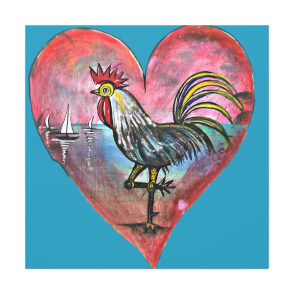 Heartfelt Rooster Canvas Wall Art - Image 137