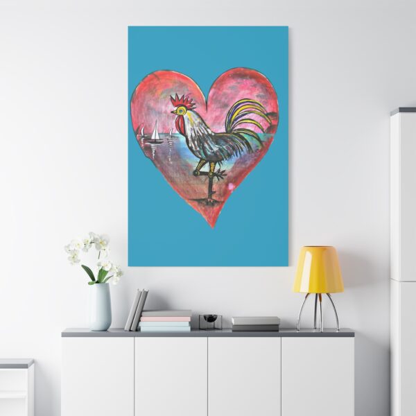 Heartfelt Rooster Canvas Wall Art - Image 99