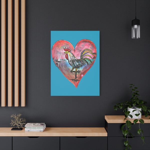 Heartfelt Rooster Canvas Wall Art - Image 84