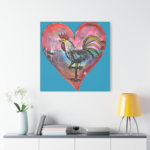 Heartfelt Rooster Canvas Wall Art - Image 139