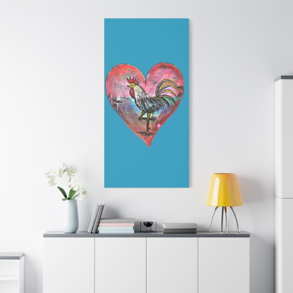 Heartfelt Rooster Canvas Wall Art - Image 87