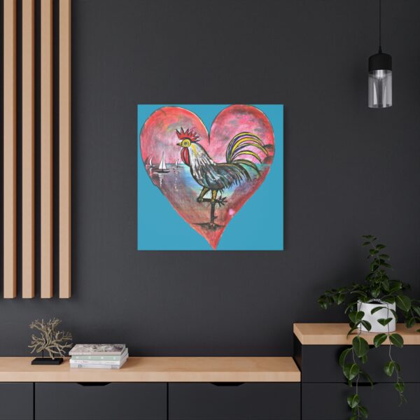 Heartfelt Rooster Canvas Wall Art - Image 136
