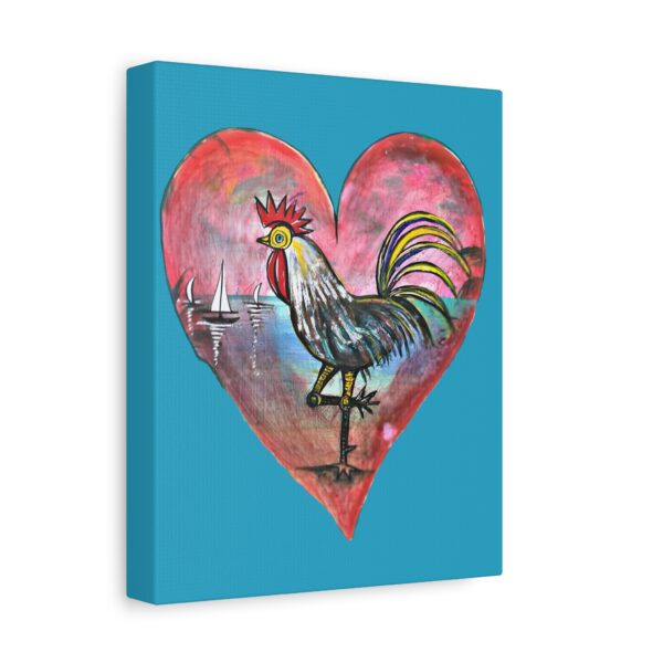 Heartfelt Rooster Canvas Wall Art - Image 2