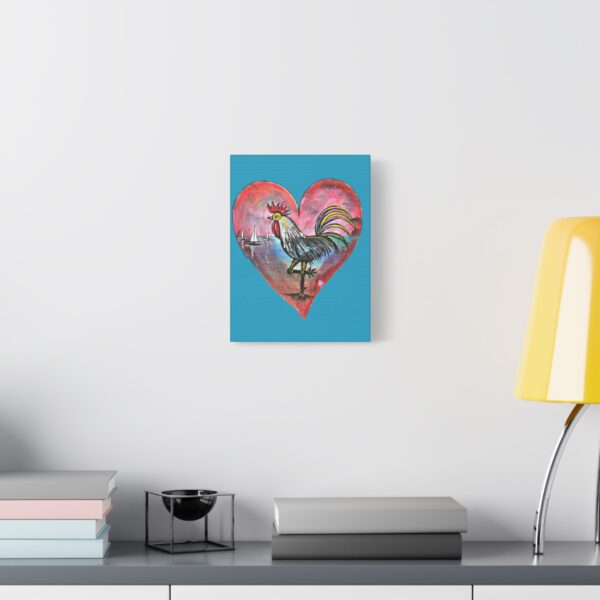 Heartfelt Rooster Canvas Wall Art - Image 7