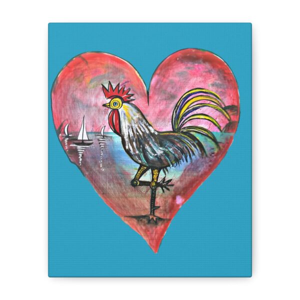 Heartfelt Rooster Canvas Wall Art