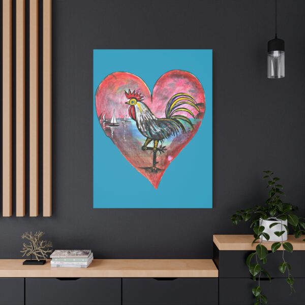 Heartfelt Rooster Canvas Wall Art - Image 96