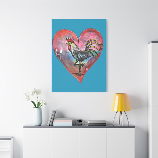 Heartfelt Rooster Canvas Wall Art - Image 95