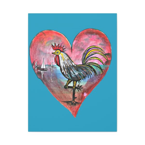 Heartfelt Rooster Canvas Wall Art - Image 69