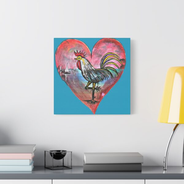 Heartfelt Rooster Canvas Wall Art - Image 119