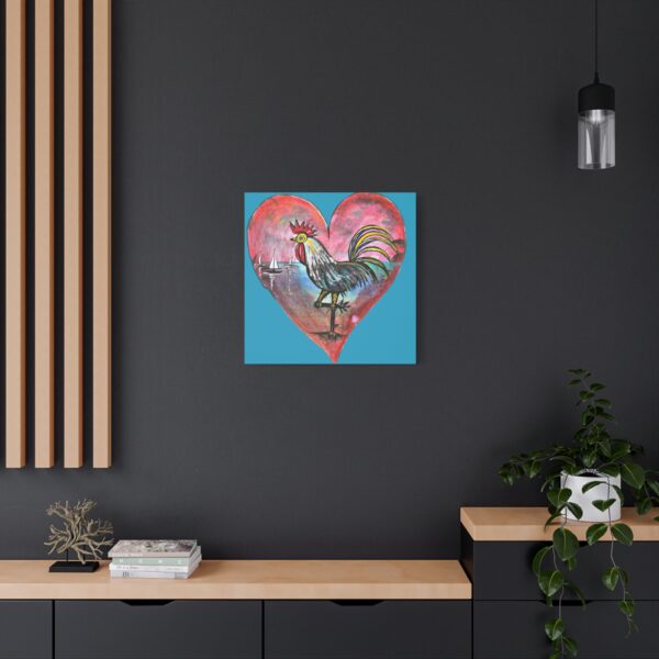 Heartfelt Rooster Canvas Wall Art - Image 128