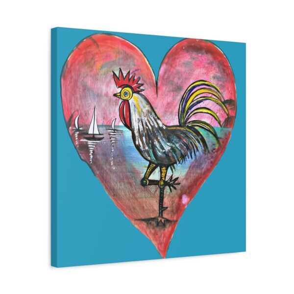 Heartfelt Rooster Canvas Wall Art - Image 122