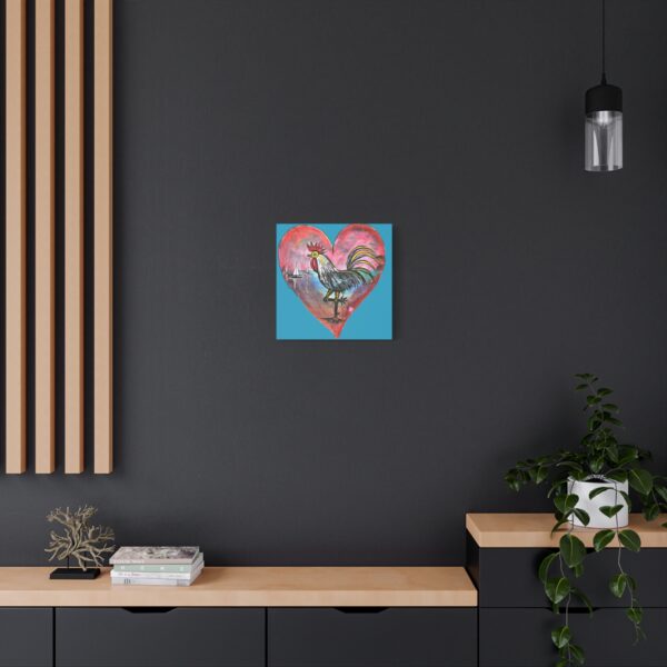 Heartfelt Rooster Canvas Wall Art - Image 120
