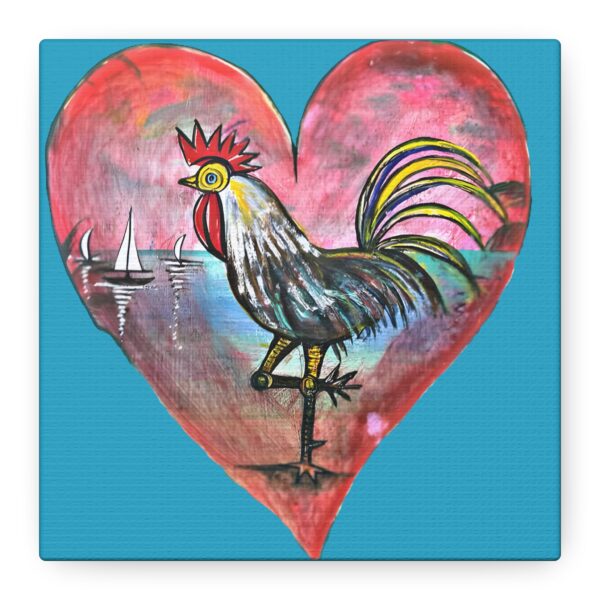 Heartfelt Rooster Canvas Wall Art - Image 101