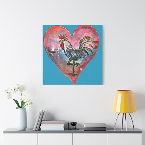 Heartfelt Rooster Canvas Wall Art - Image 135