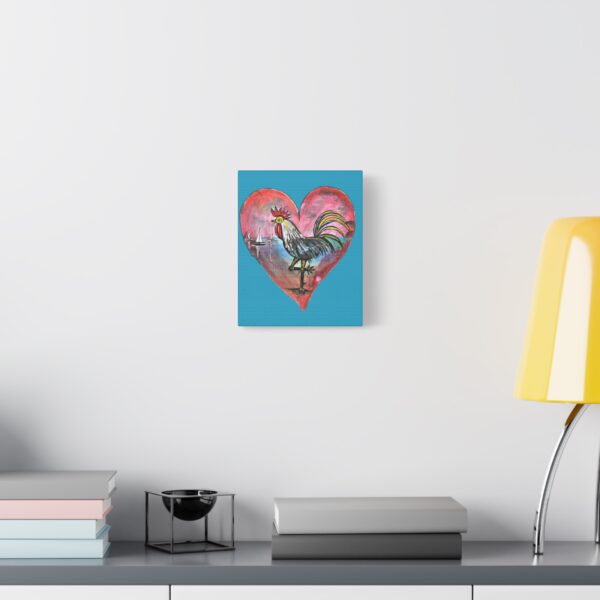 Heartfelt Rooster Canvas Wall Art - Image 3