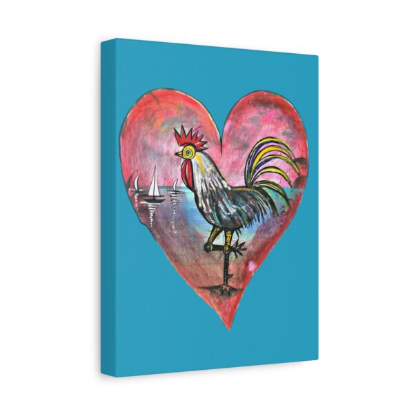 Heartfelt Rooster Canvas Wall Art - Image 6