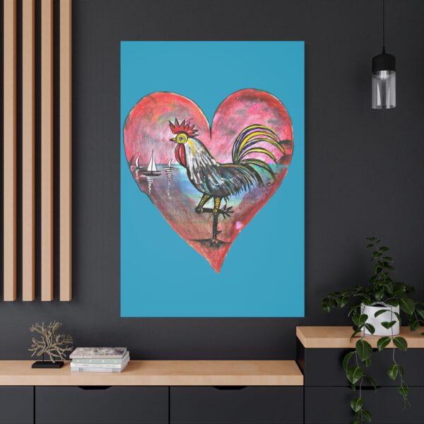 Heartfelt Rooster Canvas Wall Art - Image 100