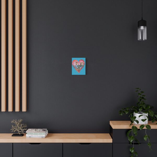Heartfelt Rooster Canvas Wall Art - Image 4
