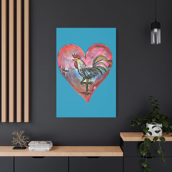 Heartfelt Rooster Canvas Wall Art - Image 92