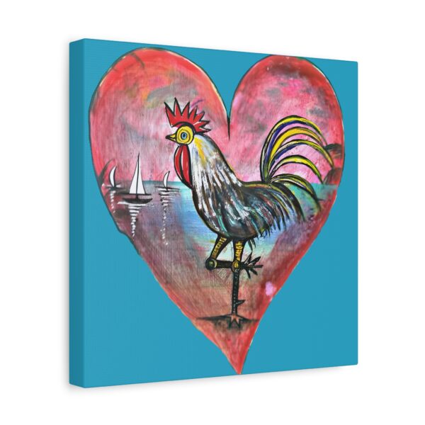 Heartfelt Rooster Canvas Wall Art - Image 110