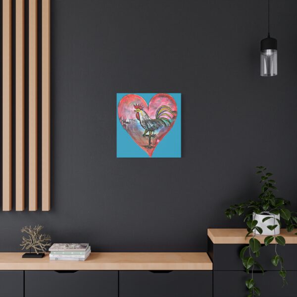 Heartfelt Rooster Canvas Wall Art - Image 124