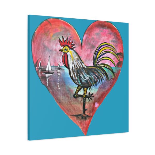 Heartfelt Rooster Canvas Wall Art - Image 134