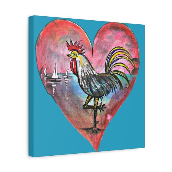 Heartfelt Rooster Canvas Wall Art - Image 114