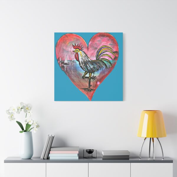 Heartfelt Rooster Canvas Wall Art - Image 131